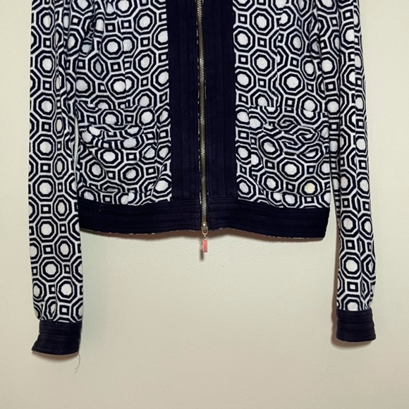 Tory Burch Terry Cloth Zip Up Hoodie - Picture 3 of 8